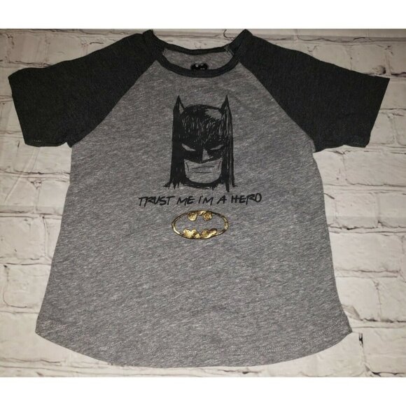 NWOT Boys 4T Batman Trust Me I Am A Hero Short-Sleeve T-Shirt - Picture 1 of 3